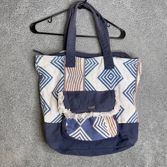 Roxy Beach Bag Boho Tote Top Handle Shoulder Purse - Picture 1 of 16